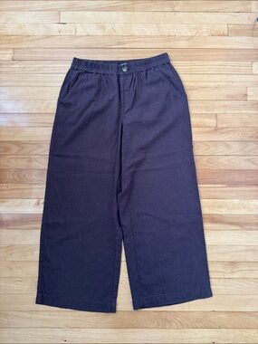 Reitmans Wide-Leg linen blend Pants in Dark Brown